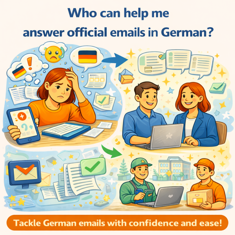 Who can help me answer official emails in German?