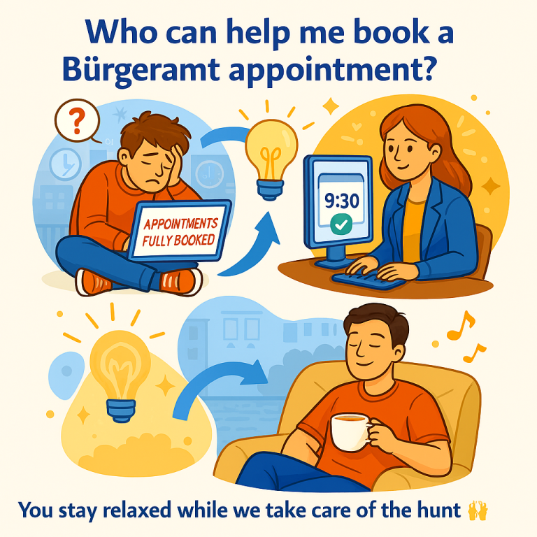 Who can help me book a Bürgeramt appointment?