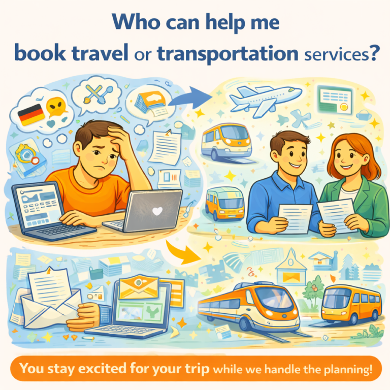 Who can help me book travel or transportation services?