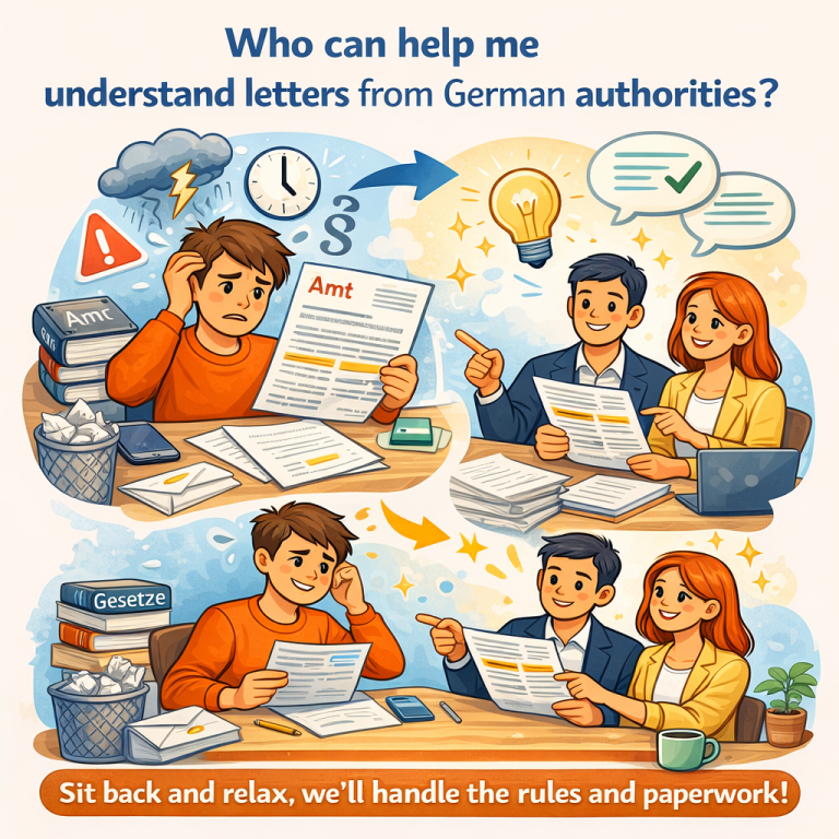 Who can help me understand letters from German authorities?